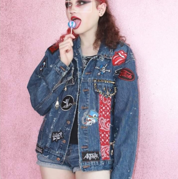 SOLD!!! Customized punkrock Calvin Klein Vintage y2k-trucker - Picture 2 of 16